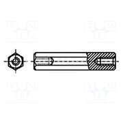 1382713 Screwed spacer sleeve; 10mm; Int.thread: M3; brass; nickel cJRK0lJEIA5qGdSjxry1Sk6O8DT4S_Q7g146BN1tWmg