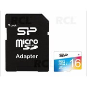 ATMINTIES kortelė SP 16GB mikro SD, 10 klasė UHS-I su SD adapteriu