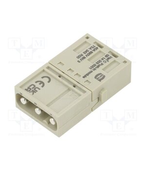 09140035001 Connector: HDC; module; male; 40A; 690V; Han-Modular®; PIN: 3 DDgA29XYiAb7OBwU9g9iMPxQLK6gUAR6k2SHQM55bDg