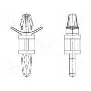 8G813V40375 PCB distance; polyamide; L: 6.4mm; snap fastener; natural Fc_8dfFvV1bLSdnlLHs3QYbEKcVLisziwe2l6cbQaVI