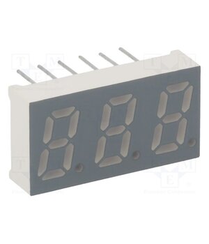 KW3-304CVA Display: LED; 7-segment; 8mm; 0.31"; No.char: 3; red; 37÷74mcd L6TD78wU7pBE2JkKDeNQwgFkQrqQa3hxM0KiRFaX4bY