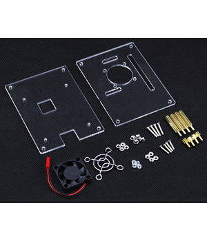 Прозрачный акриловый корпус с вентилятором охлаждения для Raspberry Pi 3/2/B/B+ IDEH06K+2.jpg