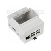 Raspberry Pi B+/2/3 DIN housing, for rail, white, with transparent cover IDEH08.jpg