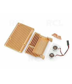 Raspberry PI 4B housing - cooler, aluminium, with 2 fans IDEH21A+1.jpg
