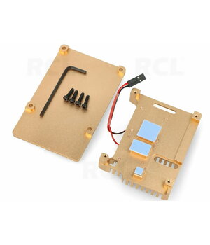 Raspberry PI 4B housing - cooler, aluminium, with 2 fans IDEH21A+2.jpg