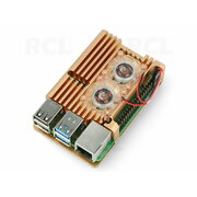 Raspberry PI 4B housing - cooler, aluminium, with 2 fans IDEH21A.jpg