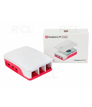 Dėžutė RASPBERRY PI 5, 98.5x70.3x33mm, balta/raudona IDEH25+3.jpg