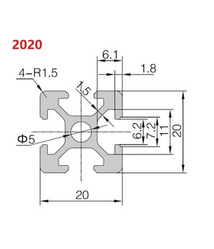 PROFILE 2020 1 м, алюминиевый T-образный паз, черный II202_Tslot_b.jpg