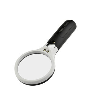 HAND MAGNIFIER GLASS with LED lamp, double: 3X ø70mm, 20X ø20mm IIPS73+1.jpg