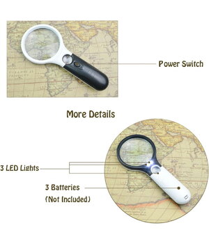 HAND MAGNIFIER GLASS with LED lamp, double: 3X ø70mm, 20X ø20mm IIPS73+2.jpg
