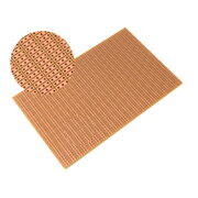 PLOKŠTĖ MONTAŽINĖ getinakso 100x160mm, linijomis ir aikštelėmis po 3, Cu 35µm IPMG1016LA3.jpg