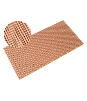 PLOKŠTĖ MONTAŽINĖ getinakso 100x200mm, linijomis ir aikštelėmis po 3, Cu 35µm IPMG1020LA3.jpg
