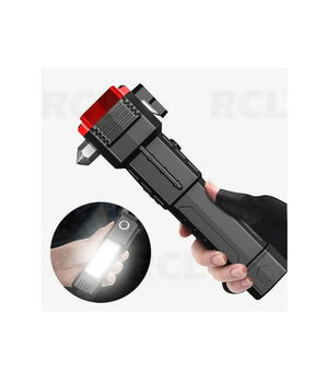 ŽIBINTUVĖLIS OSL LED+COB 5W mait. 18650 USB, su plaktuku stiklui išdaužti IPR055.jpg