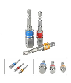 Adapter Set (1/4" 3/8" 1/2") with Hex Shank, Square Nut Driver  IRAD008+1.jpg
