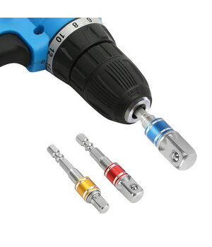 Adapter Set (1/4" 3/8" 1/2") with Hex Shank, Square Nut Driver  IRAD008+2.jpg
