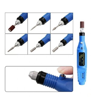 Grinding-engraving mini tool USB 5-9V, set of 6 grinders/milling cutters, power adapter with USB connector IRGR041+0.jpg