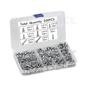 Set of self-tapping drill screw, hexagonal head, stainless steel, 410 series, 200pcs ITR1220.jpg