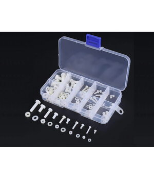 Plastic screw set M2, M2.5, M3, M4, M5 with washers and nuts, 150pcs ITR150.jpg