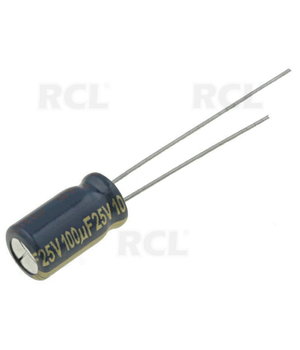 КОНДЕНСАТОР электр. низкоимпедансный  ESR 100uF 25V, 8x11.5mm, EEUFC1V101 Panasonic KEK100_2_PN.jpg