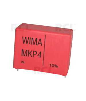 Film Capacitor MKP4 1uF, 22.5mm, ±10%, 7x16.5x26.5mm, 250VDC, Wima KPM610_2WP4.jpg