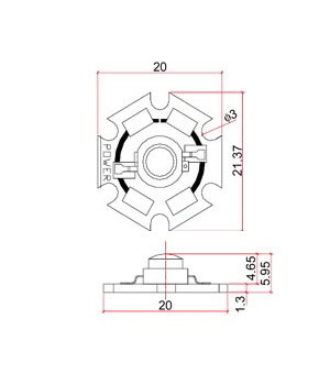 LED 1W 3-3.8V 35-45lm 140° white, STAR PLDGS1X+1.jpg
