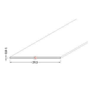 Dangtelis G profiliui WIDE24 slide, balta PLPW24GB_1.jpg