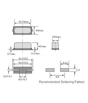 КВАРЦОВЫЙ РЕЗОНАТОР SMD 12.00 MHz  HC49SM QKXXS+1.jpg