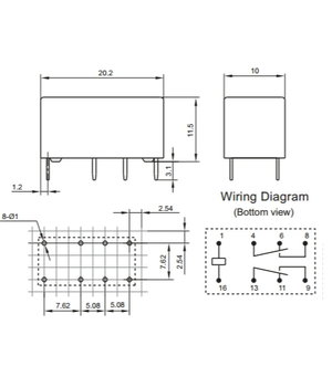 РЕЛЕ 12V, 1A 125VAC 2A 30VDC DPDT RL1201S+1.jpg