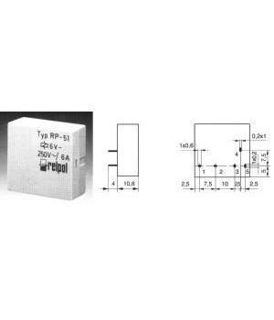 RELAY 12V 6A/250V RP51 with single contact RLRP5112.jpg