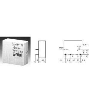 РЕЛЕ 12В 6A/250В RP51 1пара контактов RLRP5112.jpg
