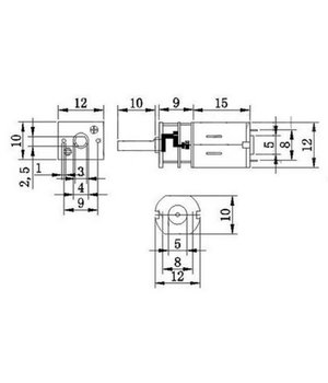 Mini Metal Gear Motor DC 6V  1000RPM SVUR03+2.jpg