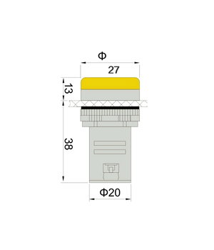 Светодиодные сигнальные лампы ø27 мм 24 В, красные, AD16-22DS

 VLLI03ZXX+1.jpg